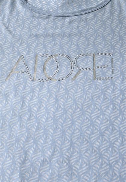 Ausbrenner-Shirt mit Wording mountain blue