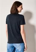 Ausbrenner-Shirt mit Wording universal blue