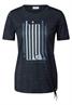 Ausbrenner-Shirt mit Wording universal blue