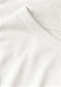 Ausbrenner-Shirt mit Wording vanilla white