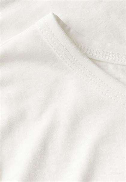 Ausbrenner-Shirt mit Wording vanilla white