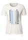 Ausbrenner-Shirt mit Wording vanilla white