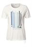 Ausbrenner-Shirt mit Wording vanilla white