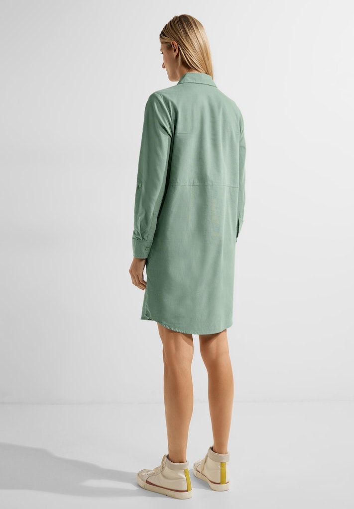 Cecil Damen Kleid Babycord Kleid clear sage green bequem online kaufen bei