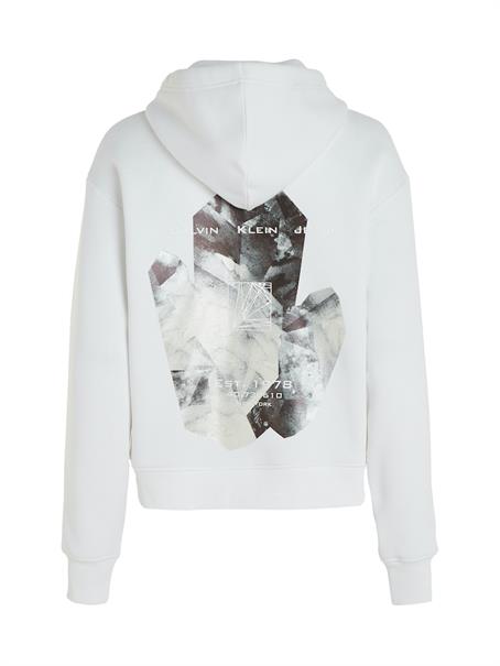 BACK DIAMOND GRAPHIC HOODIE bright white