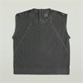 Back zip overdyed s\s t wmn dk black gd