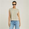 Back zip overdyed s\s t wmn ensis green gd