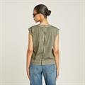 Back zip overdyed s\s t wmn ensis green gd