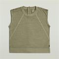 Back zip overdyed s\s t wmn ensis green gd