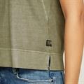 Back zip overdyed s\s t wmn ensis green gd