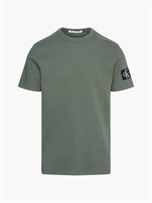 Badge-T-Shirt in Waffelstruktur green