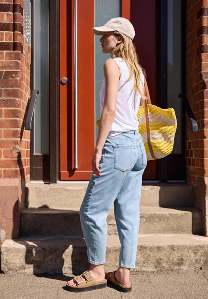 Barrel Leg Jeans im Loose Fit light blue random wash