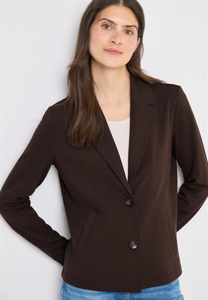 Basic Blazer mit Reverskragen macchiato brown