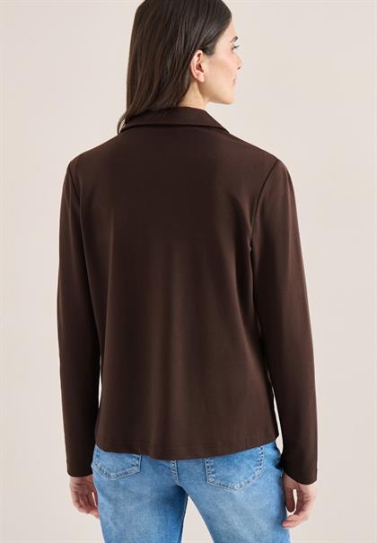 Basic Blazer mit Reverskragen macchiato brown