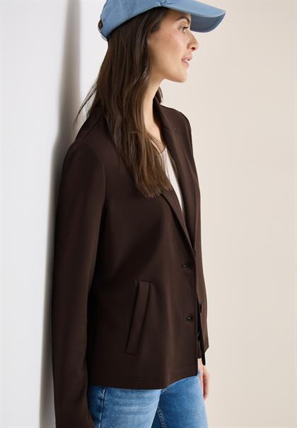 Basic Blazer mit Reverskragen macchiato brown
