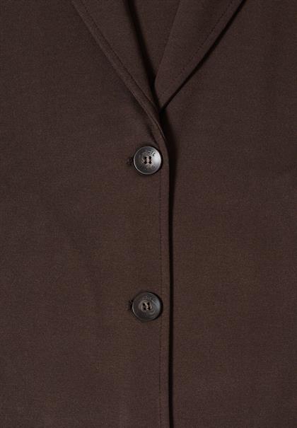 Basic Blazer mit Reverskragen macchiato brown