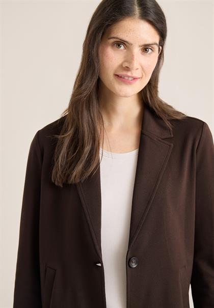 Basic Blazer mit Reverskragen macchiato brown