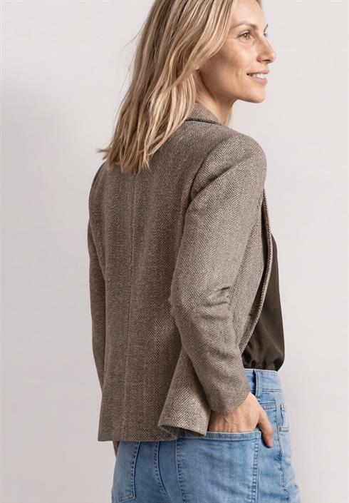 basic-blazer-mit-reverskragen-und-dessin-saddle-brown