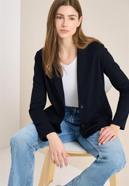 Basic Blazer mit Reverskragen universal blue