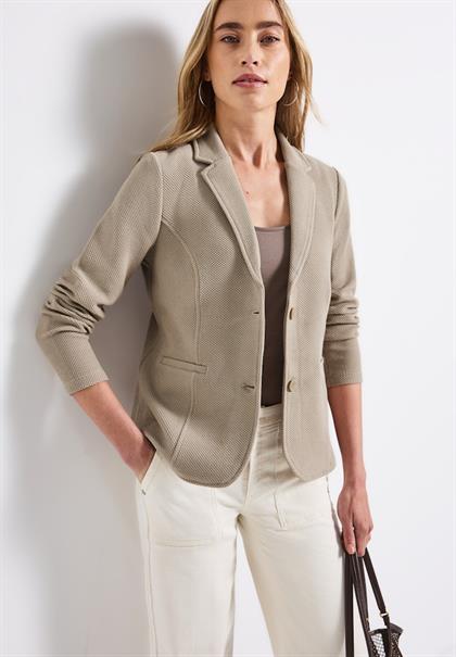 Basic Blazer mit Struktur morning beige