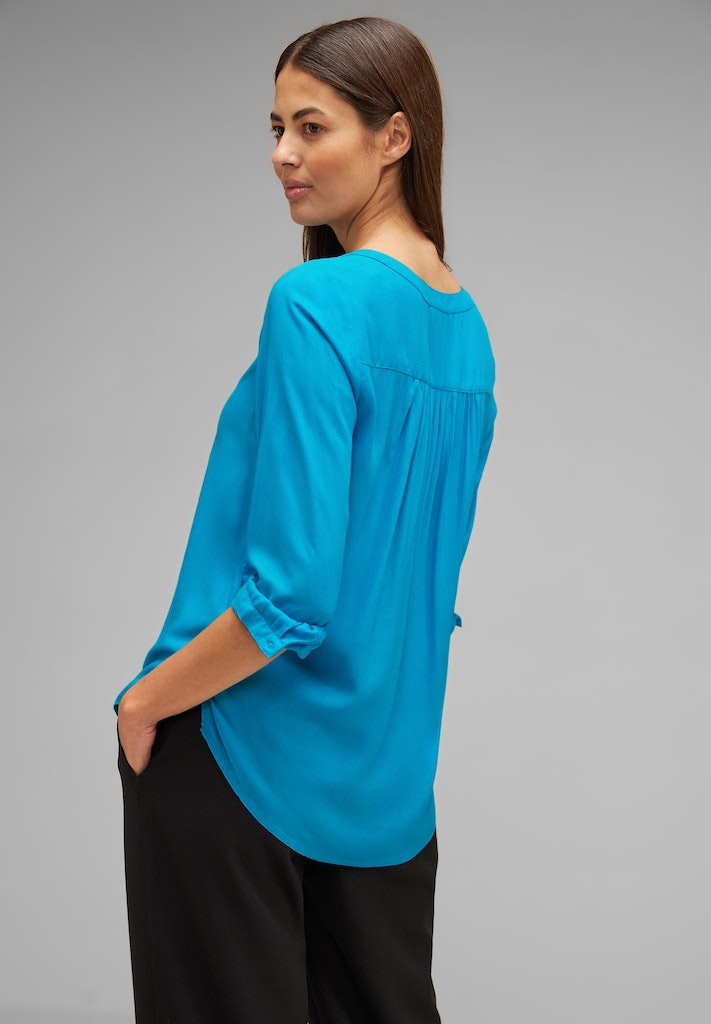 Street One Damen Langarmbluse Bluse Unifarbe online bei bequem mandarine kaufen juicy in