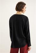 Basic Bluse in Unifarbe black