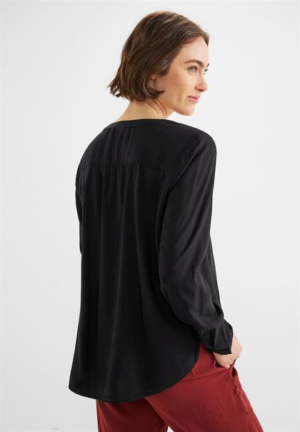 Basic Bluse in Unifarbe black
