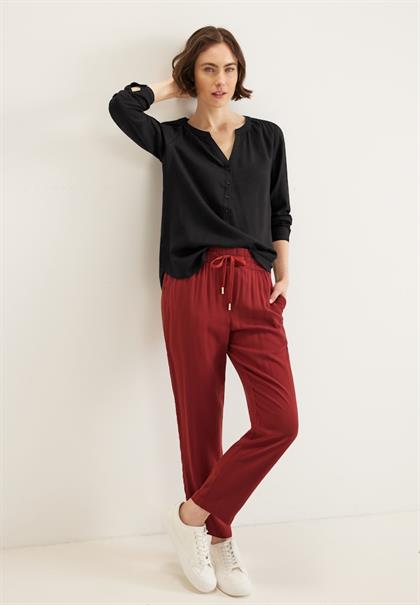 Basic Bluse in Unifarbe black