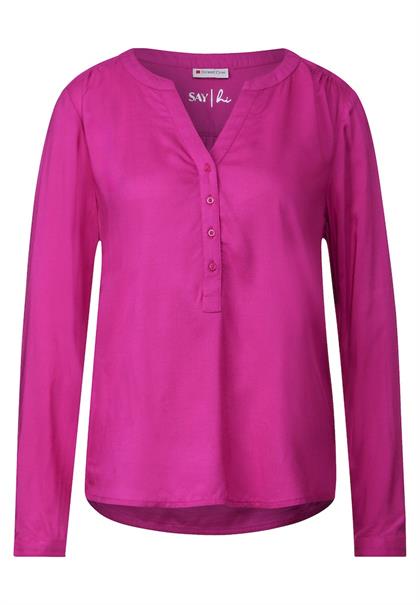 Basic Bluse in Unifarbe bright cozy pink