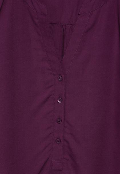 Basic Bluse in Unifarbe caspia purple