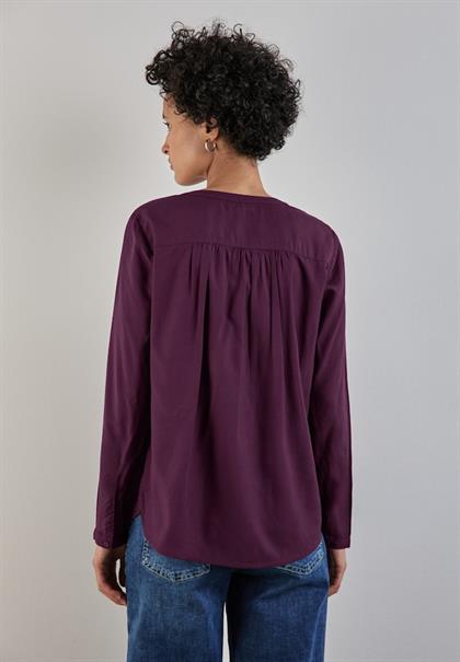 Basic Bluse in Unifarbe caspia purple
