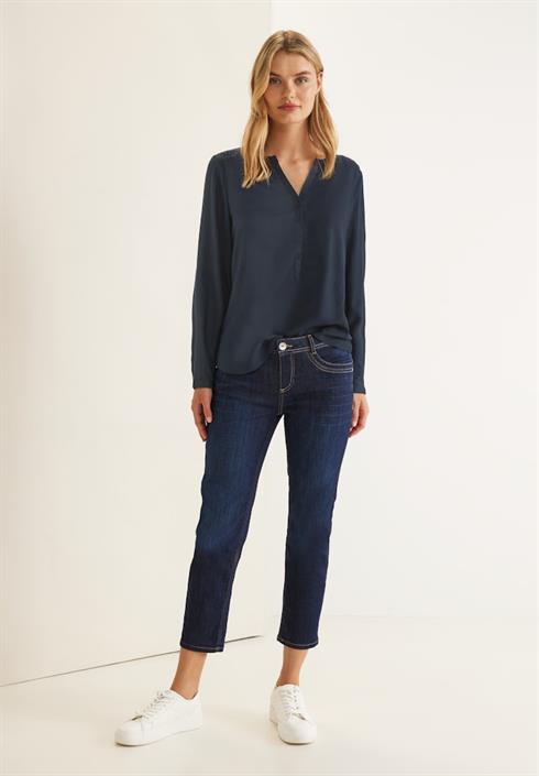 basic-bluse-in-unifarbe-dark-blue