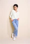 Basic Bluse in Unifarbe off white