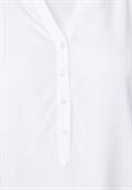 Basic Bluse in Unifarbe white