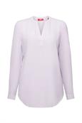 Basic-Bluse mit V-Ausschnitt lavender