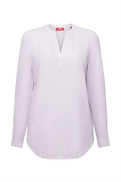Basic-Bluse mit V-Ausschnitt lavender