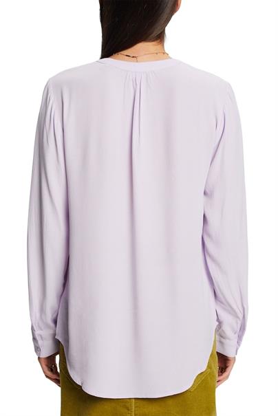 Basic-Bluse mit V-Ausschnitt lavender