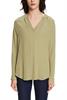 Basic-Bluse mit V-Ausschnitt light khaki