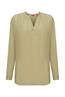 Basic-Bluse mit V-Ausschnitt light khaki