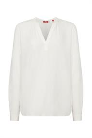 Basic-Bluse mit V-Ausschnitt off white