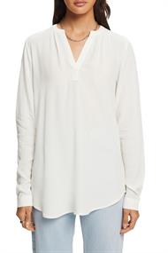 Basic-Bluse mit V-Ausschnitt off white