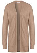 Basic Cardigan mit Taschen buff sand melange