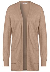 Basic Cardigan mit Taschen buff sand melange