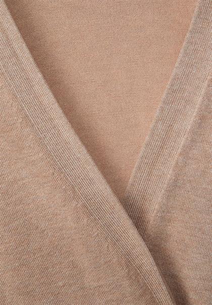 Basic Cardigan mit Taschen buff sand melange