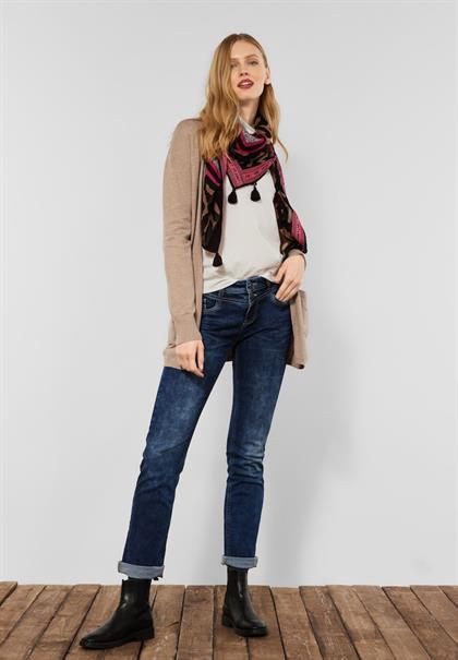 Basic Cardigan mit Taschen buff sand melange