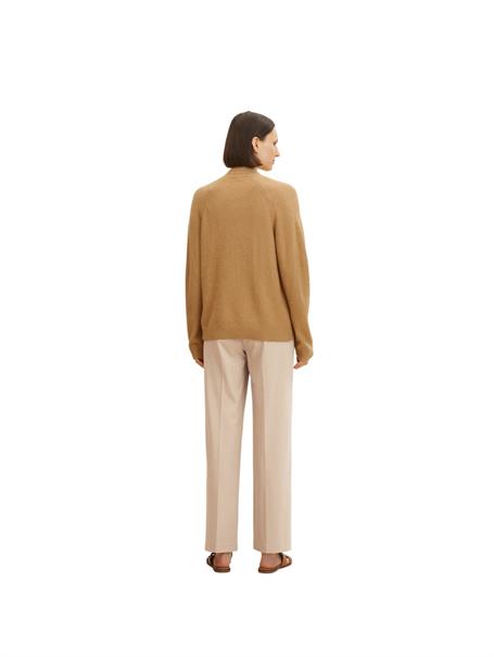 Basic Cardigan soft light camel melange