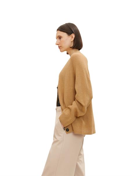 Basic Cardigan soft light camel melange