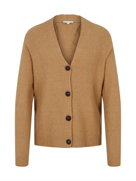 Basic Cardigan soft light camel melange