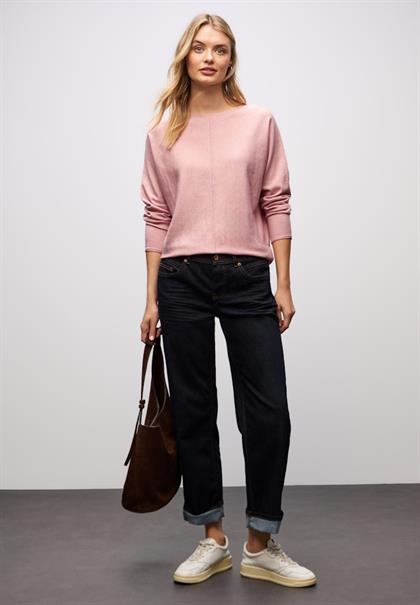 Basic Dolman Pullover powder pink mel.