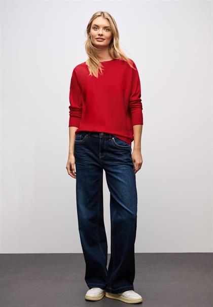 Basic Dolman Pullover racing red